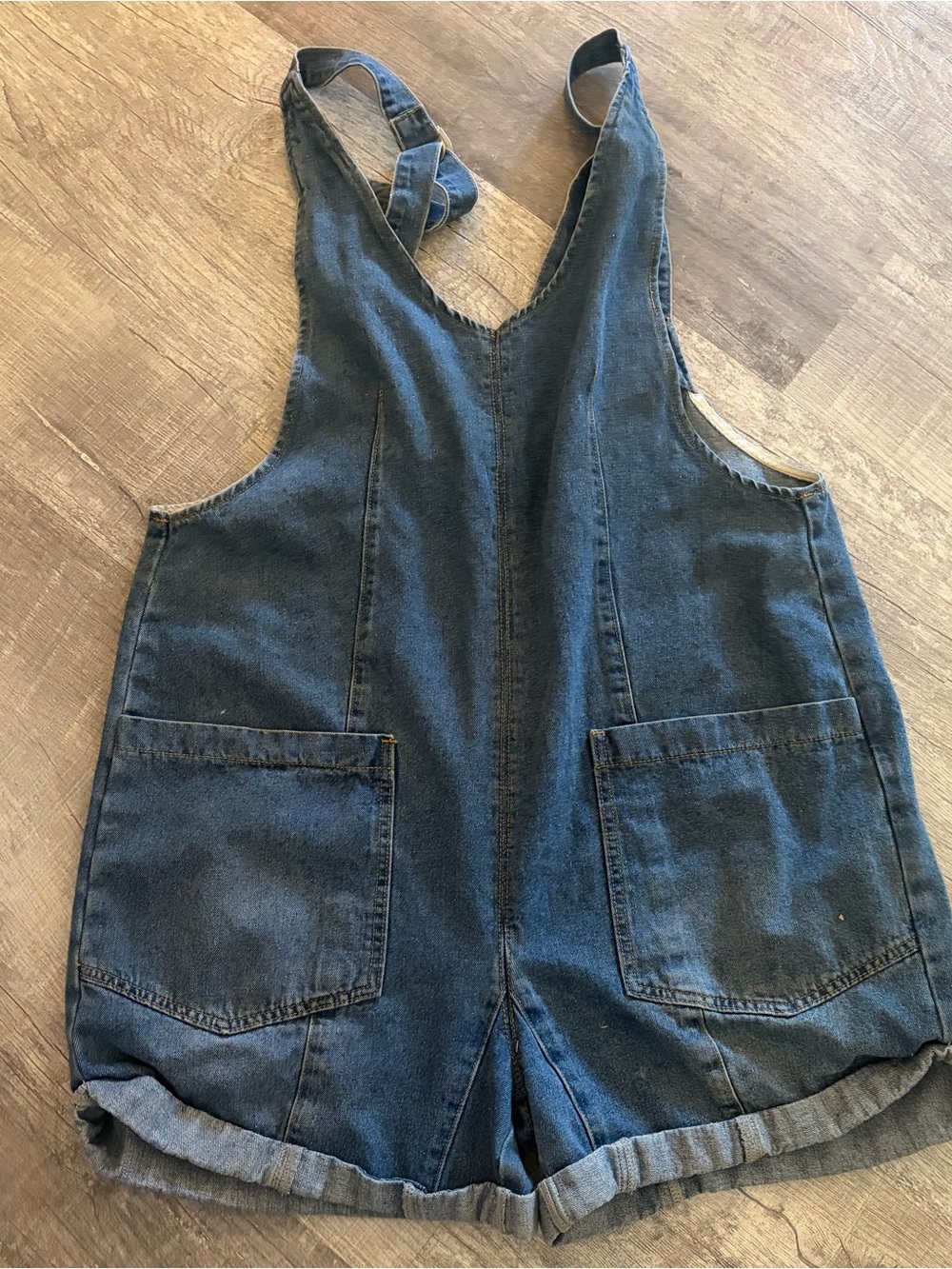 Denim Blue Short Overalls